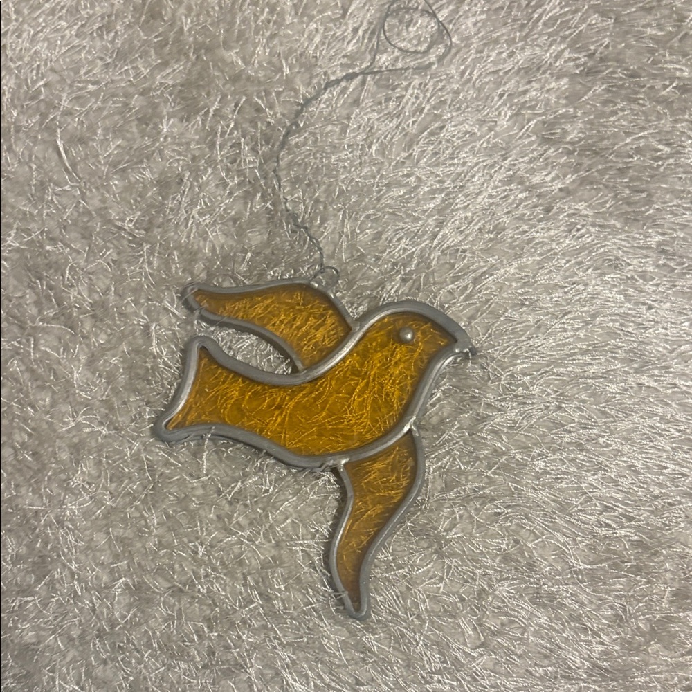 Stained Glass Dove Ornament
